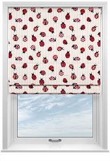 Wee Blue Bell Little Ladybirds, Poppy - Twist&Fit Roman Blind